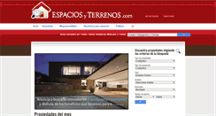 Desktop Screenshot of espaciosyterrenos.com
