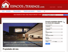 Tablet Screenshot of espaciosyterrenos.com